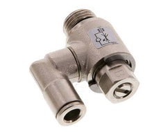 Durchflussregelventil Meter-Out drehbar 6 mm - G1/4'' Messing Schlitzschraube