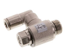 Durchflussregelventil Meter-Out drehbar 6 mm - G1/4'' Messing Schlitzschraube