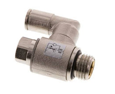 Durchflussregelventil Meter-Out drehbar 6 mm - G1/4'' Messing Schlitzschraube