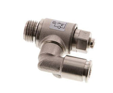 Flow Control Valve Meter-Out Rotatable 8 mm - G1/4'' Brass Slotted Screw