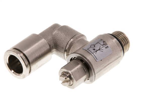 Durchflussregelventil Meter-In drehbar 8 mm - G1/8'' Messing Schlitzschraube