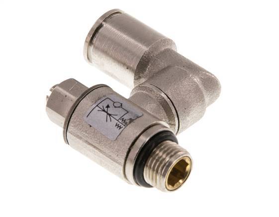 Durchflussregelventil Meter-In drehbar 8 mm - G1/8'' Messing Schlitzschraube