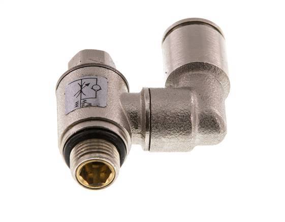 Durchflussregelventil Meter-In drehbar 8 mm - G1/8'' Messing Schlitzschraube