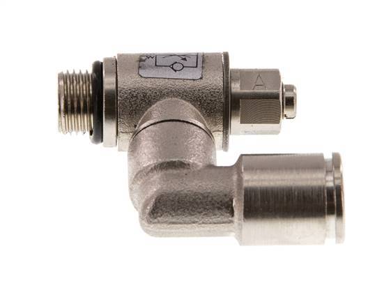 Durchflussregelventil Meter-In drehbar 8 mm - G1/8'' Messing Schlitzschraube