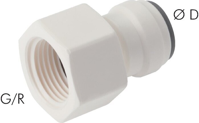 1/4'' x G3/8'' Push-in Fitting with Female Threads POM EPDM [5 Pieces]