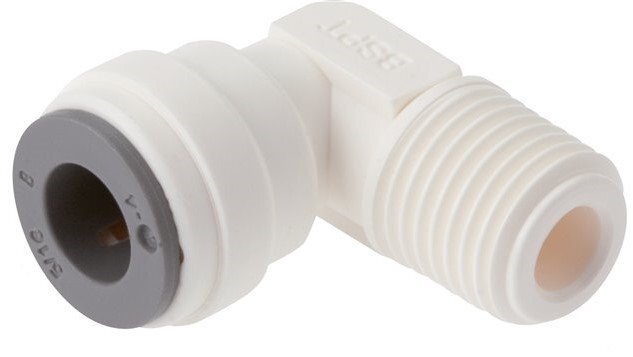 8mm x 3/8'' NPT 90Gewinde-Steckverschraubung mit Außengewinde POM EPDM [5 Stück]