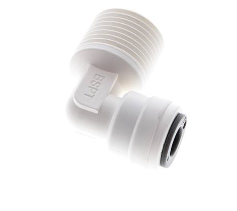 6mm x R3/8'' 90deg Elbow Push-in Fitting with Male Threads POM EPDM [5 Pieces]
