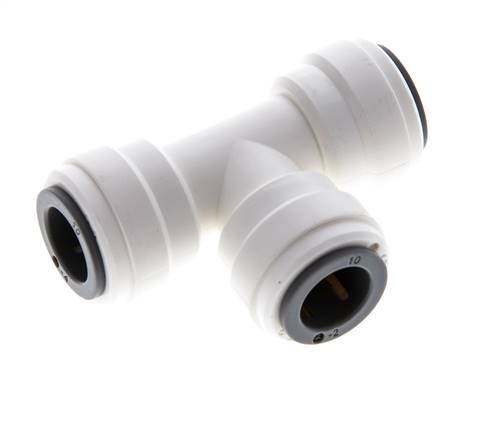 10mm Tee Push-in Fitting POM EPDM FDA [2 Pieces]