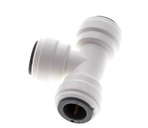 10mm Tee Push-in Fitting POM EPDM FDA [2 Pieces]