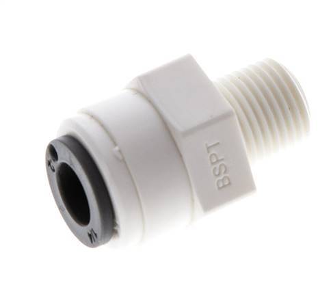 1/4'' x R1/8'' Steckverschraubung mit Außengewinde POM EPDM [10 Stück]