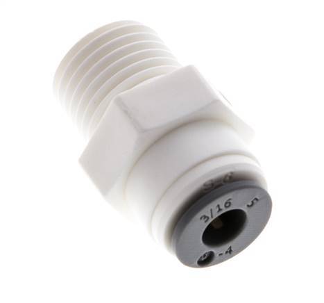 3/16'' x R1/4'' Steckverschraubung mit Außengewinde POM EPDM [10 Stück]