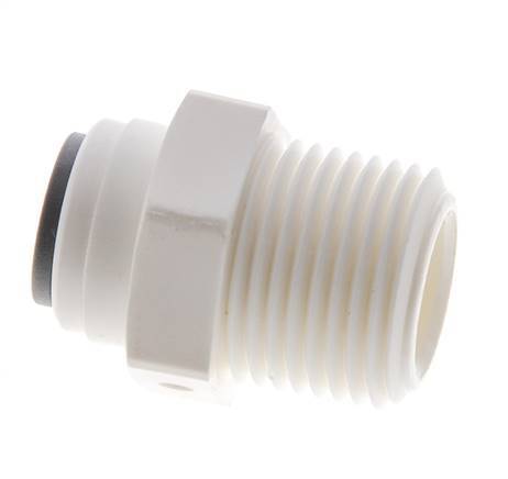 1/4'' x R3/8'' Push-in Fitting with Male Threads POM EPDM [10 Pieces]