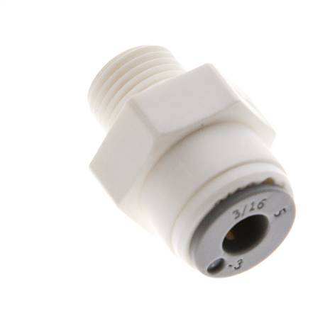 3/16'' x 1/8'' NPT Push-in Fitting with Male Threads POM EPDM [10 Pieces]
