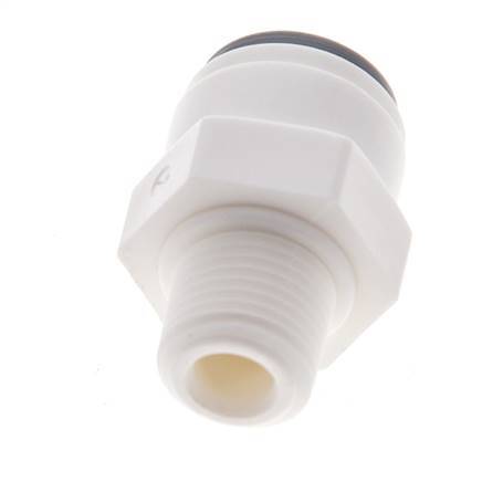 1/4'' x 1/8'' NPT Steckverschraubung mit Außengewinde POM EPDM [10 Stück]