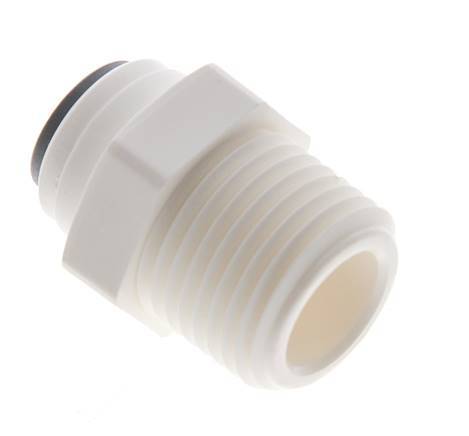 1/4'' x 3/8'' NPT Push-in Fitting with Male Threads POM EPDM [10 Pieces]