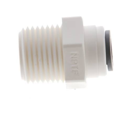 1/4'' x 3/8'' NPT Push-in Fitting with Male Threads POM EPDM [10 Pieces]