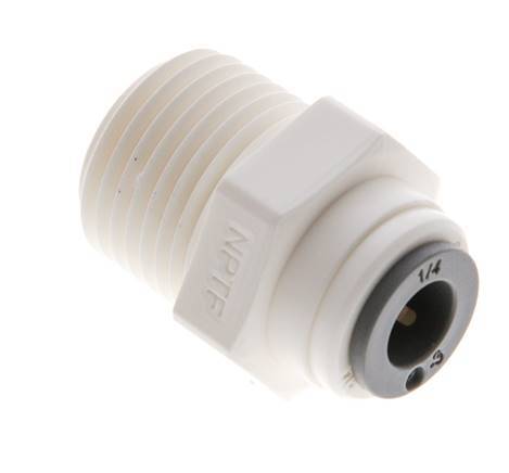 1/4'' x 3/8'' NPT Push-in Fitting with Male Threads POM EPDM [10 Pieces]