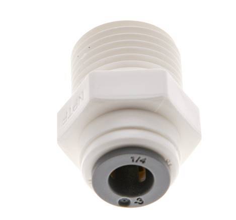 1/4'' x 3/8'' NPT Push-in Fitting with Male Threads POM EPDM [10 Pieces]