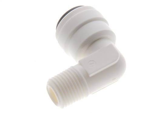 1/4'' x R1/8'' 90-Grad-Winkel-Steckverschraubung mit Außengewinde POM EPDM [10 Stück]