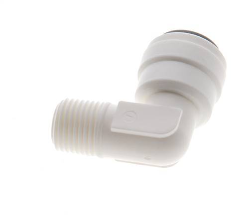 1/4'' x R1/8'' 90-Grad-Winkel-Steckverschraubung mit Außengewinde POM EPDM [10 Stück]