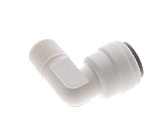 1/4'' x R1/8'' 90-Grad-Winkel-Steckverschraubung mit Außengewinde POM EPDM [10 Stück]