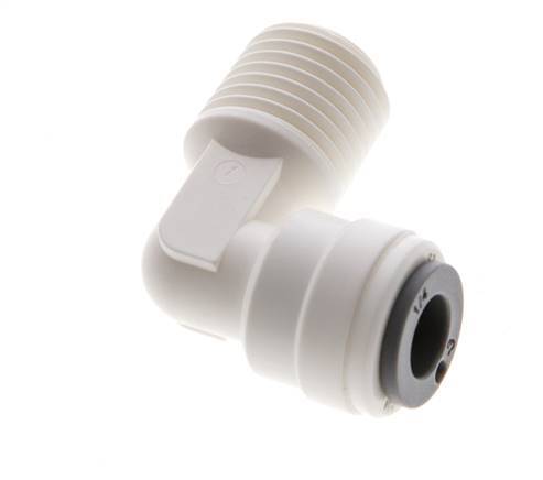 1/4'' x R1/4'' 90-Grad-Winkel-Steckverschraubung mit Außengewinde POM EPDM [10 Stück]
