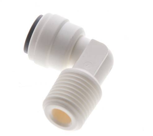 1/4'' x R1/4'' 90-Grad-Winkel-Steckverschraubung mit Außengewinde POM EPDM [10 Stück]