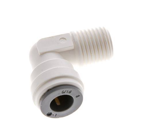 5/16'' x R1/4'' 90deg Elbow Push-in Fitting with Male Threads POM EPDM [5 Pieces]