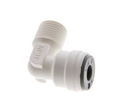 3/16'' x 1/8'' NPT 90deg Elbow Push-in Fitting with Male Threads POM EPDM [10 Pieces]