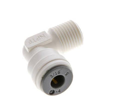 3/16'' x 1/8'' NPT 90deg Elbow Push-in Fitting with Male Threads POM EPDM [10 Pieces]