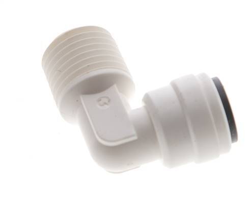 1/4'' x 1/4'' NPT 90deg Elbow Push-in Fitting with Male Threads POM EPDM [10 Pieces]