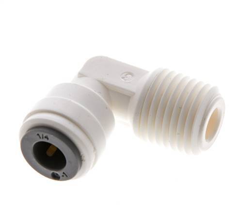 1/4'' x 1/4'' NPT 90-Grad-Winkel-Steckverschraubung mit Außengewinde POM EPDM [10 Stück]