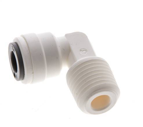1/4'' x 1/4'' NPT 90deg Elbow Push-in Fitting with Male Threads POM EPDM [10 Pieces]
