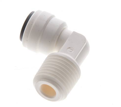 1/4'' x 1/4'' NPT 90deg Elbow Push-in Fitting with Male Threads POM EPDM [10 Pieces]