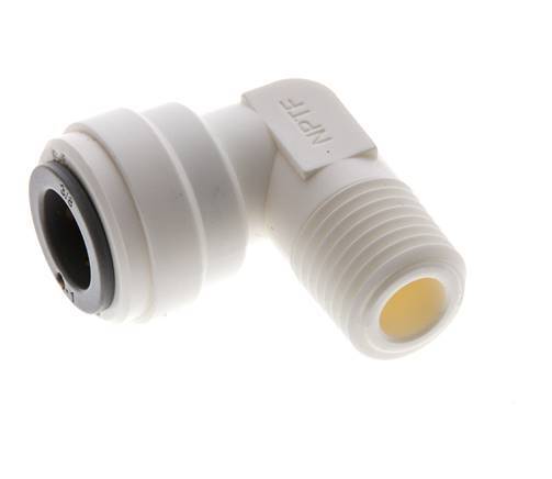 3/8'' x 1/4'' NPT 90-Grad-Winkel-Steckverschraubung mit Außengewinde POM EPDM [5 Stück]