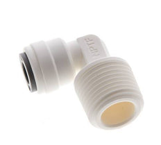 1/4'' x 3/8'' NPT 90deg Elbow Push-in Fitting with Male Threads POM EPDM [10 Pieces]