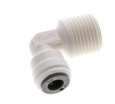 1/4'' x 3/8'' NPT 90deg Elbow Push-in Fitting with Male Threads POM EPDM [10 Pieces]
