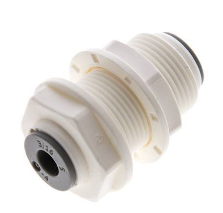 3/16'' Push-in Fitting POM EPDM Bulkhead [2 Pieces]