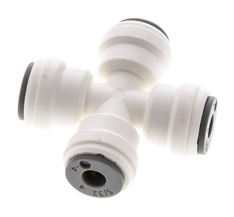 5/32'' Kreuzsteckfitting POM EPDM FDA [2 Stück]