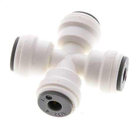 5/32'' Kreuzsteckfitting POM EPDM FDA [2 Stück]