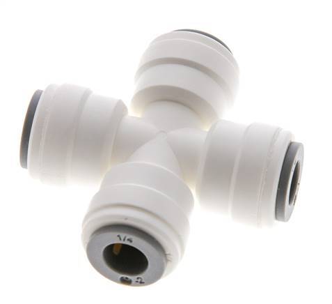 1/4'' Kreuzsteckverschraubung POM EPDM FDA [2 Stück]
