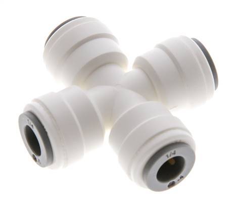 1/4'' Cross Push-in Fitting POM EPDM FDA [2 Pieces]