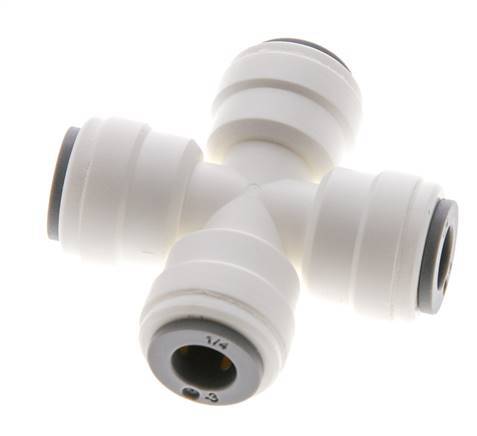 1/4'' Kreuzsteckverschraubung POM EPDM FDA [2 Stück]