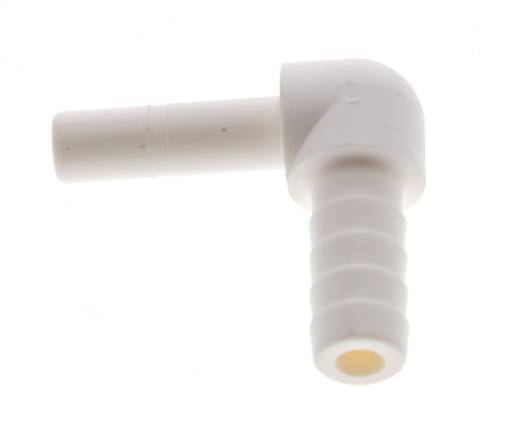 1/4'' x 8.5mm 90deg Elbow Plug-in Fitting with Hose Pillar POM EPDM [10 Pieces]