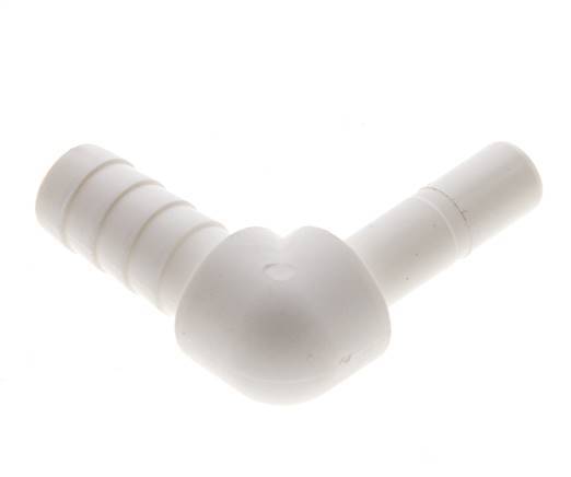 1/4'' x 8.5mm 90deg Elbow Plug-in Fitting with Hose Pillar POM EPDM [10 Pieces]
