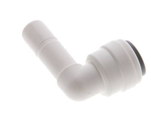 1/4'' x 5/16'' 90deg Elbow Push-in Fitting with Plug-in POM EPDM [10 Pieces]
