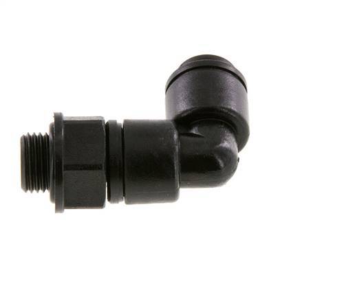 4mm x G1/8'' 90deg Winkel-Steckverschraubung mit Außengewinde POM NBR drehbar [2 Stück]