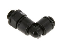4mm x G1/8'' 90deg Elbow Push-in Fitting with Male Threads POM NBR Rotatable [2 Pieces]