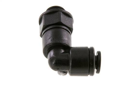 4mm x G1/8'' 90deg Elbow Push-in Fitting with Male Threads POM NBR Rotatable [2 Pieces]
