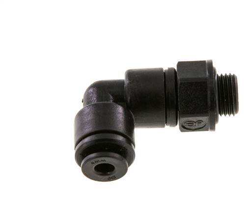 4mm x G1/8'' 90deg Winkel-Steckverschraubung mit Außengewinde POM NBR drehbar [2 Stück]